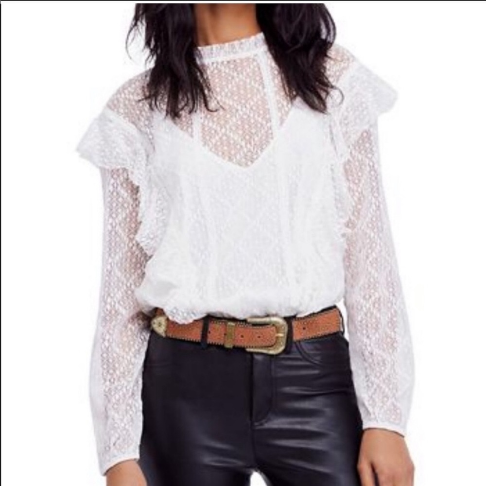 Free People Boho Goldie Lace Bodysuit